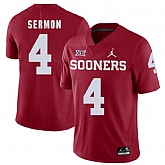 Oklahoma Sooners 4 Trey Sermon Red College Football Jersey Dzhi,baseball caps,new era cap wholesale,wholesale hats